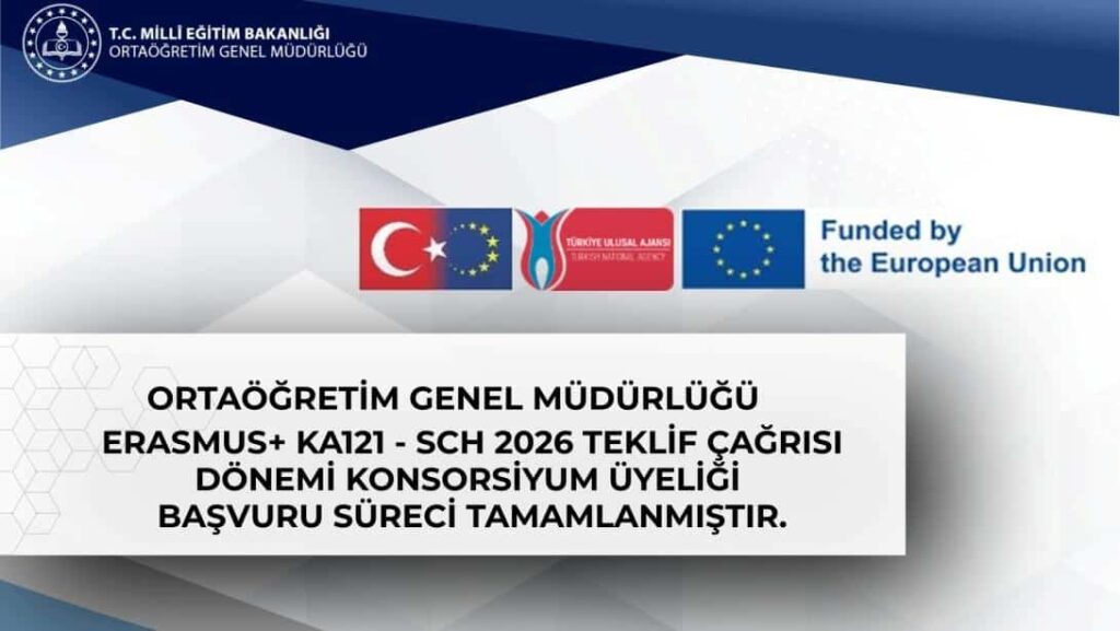2026 ERASMUS+ KA121-SCH Konsorsiyum Üyesi Okullar Açıklandı