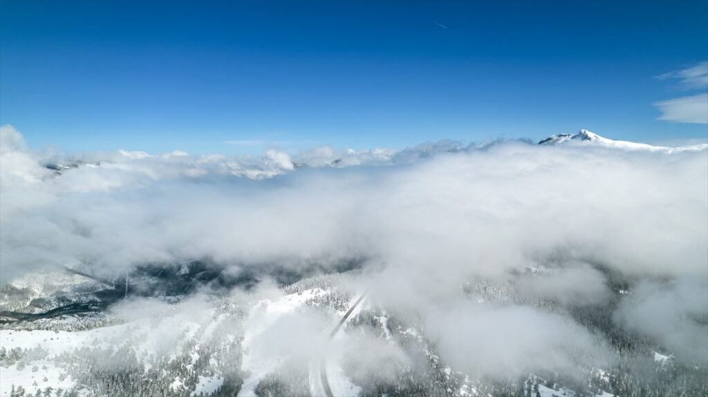Ilgaz ve Yaralıgöz Dağlarında Kar Manzarası Havadan Görüntülendi
