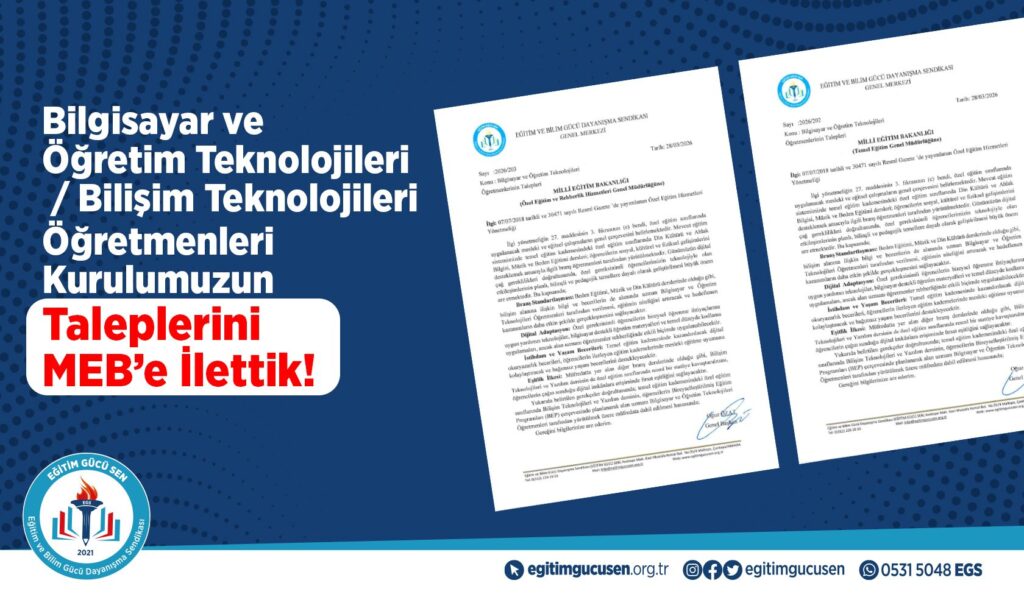 Bilişim Öğretmenlerinin Talepleri MEB’e İletildi
